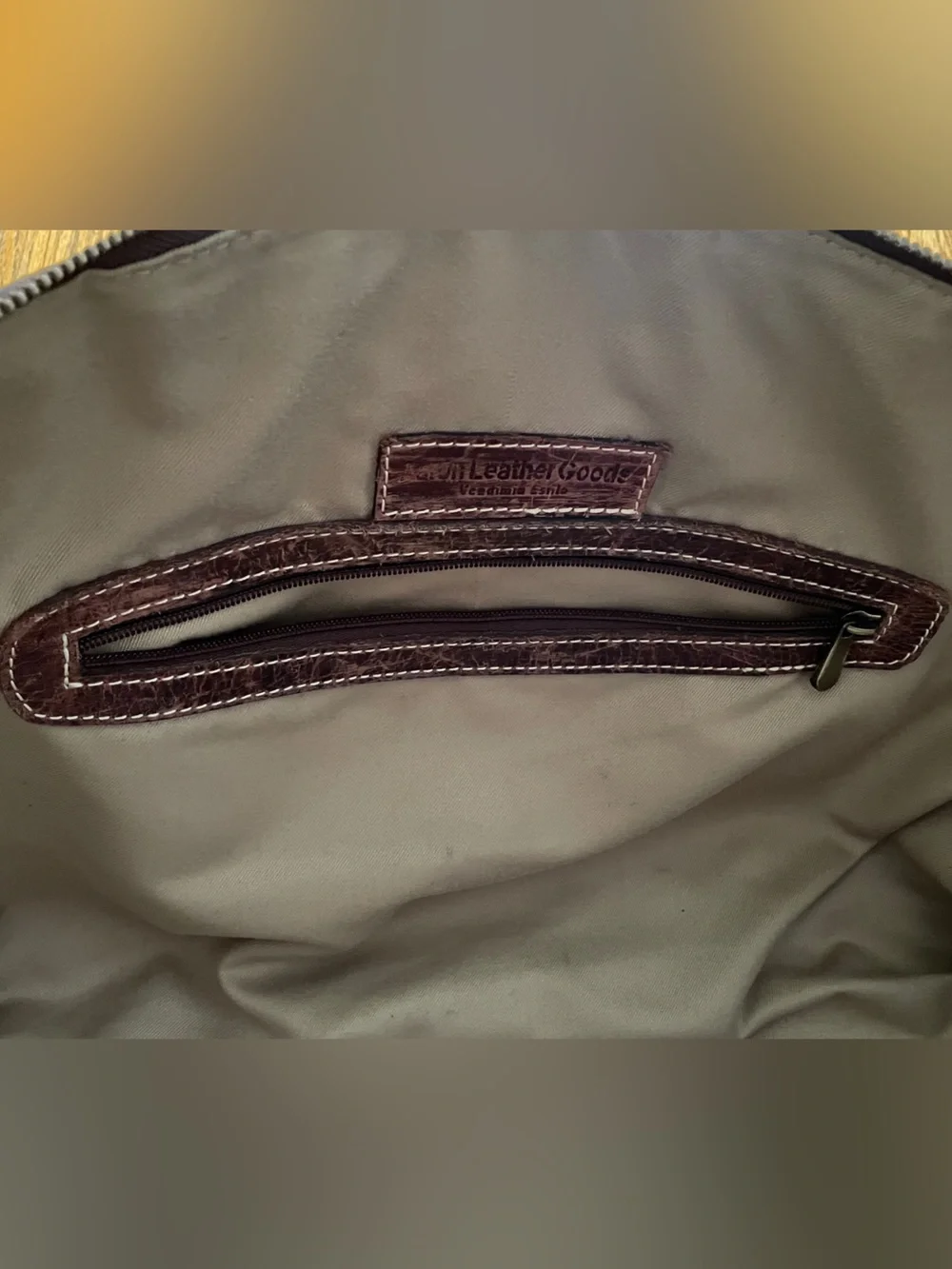 Aaron Leather Duffel Bag - Distressed Brown
